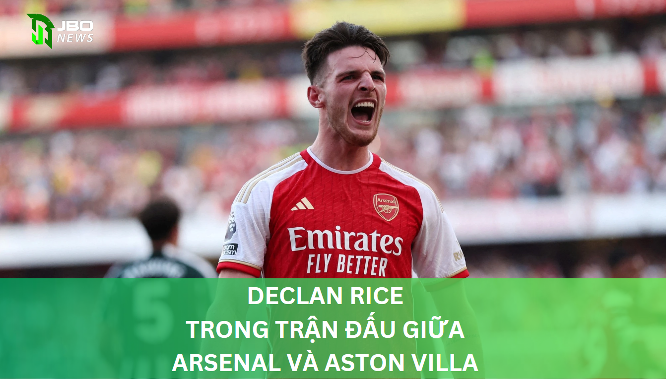 Declan Rice Arsenal vs Aston Villa